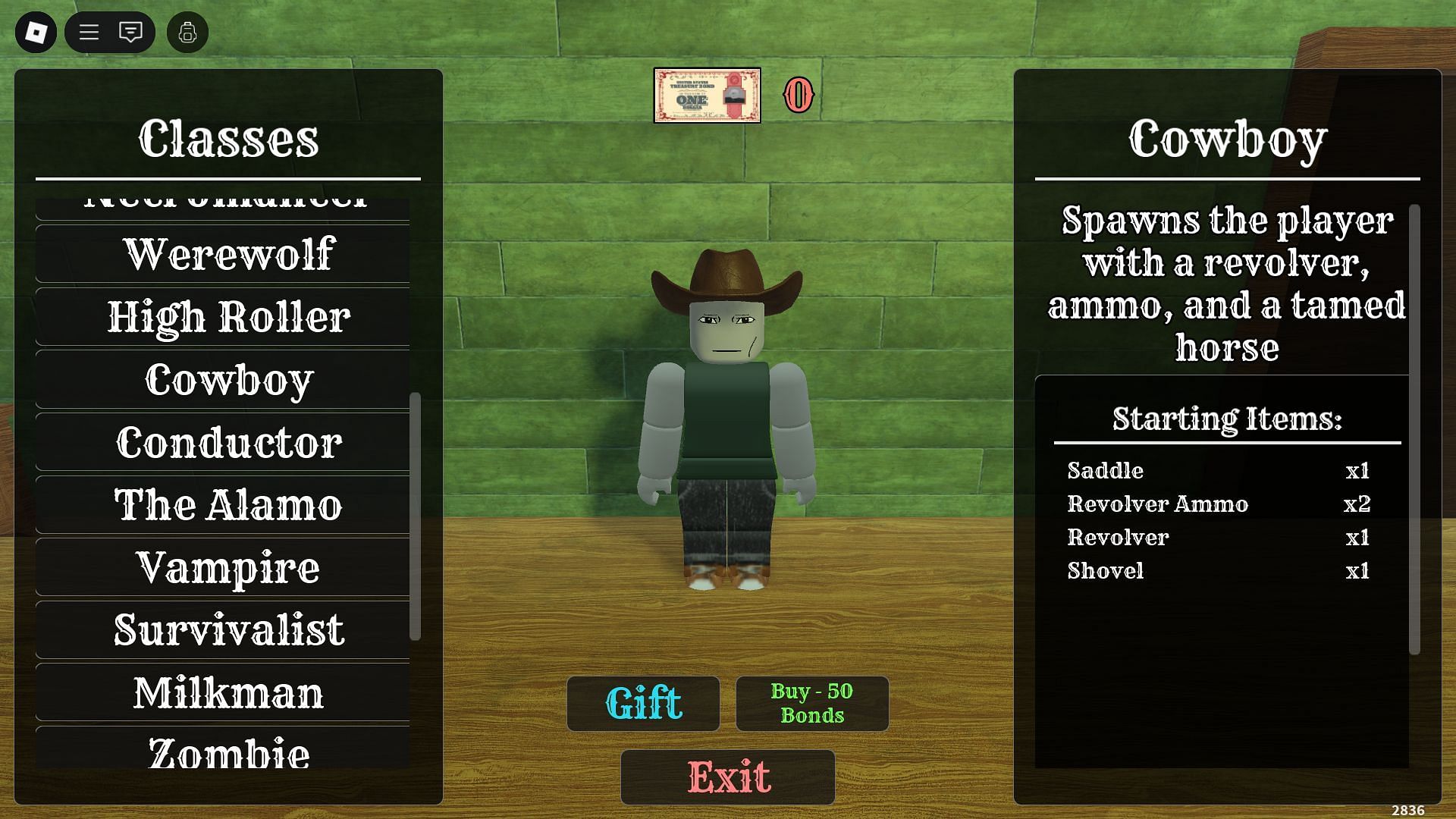 The Cowboy Class (Image via Roblox)